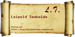 Leipold Teobalda névjegykártya